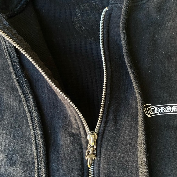 Vintage Chrome Hearts thermal lined zip up hoodie - Picture 3 of 8